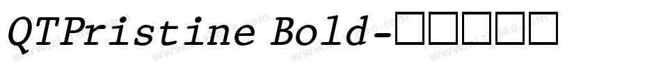 QTPristine Bold字体转换